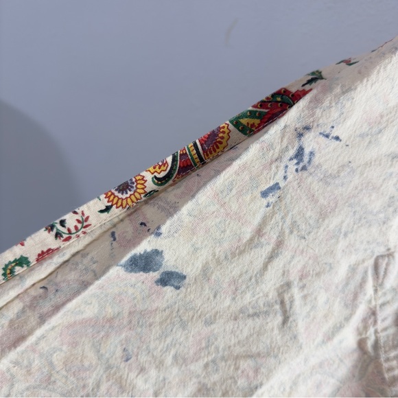 Vintage 1970’s Floral Print Halter Wrap Pinafore Apron Artist Smock Hand… - Picture 7 of 7